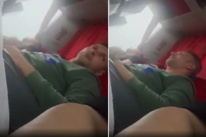 Yolcu otobüsünde mide bulandıran görüntü!