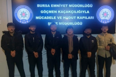 Bursa'da insan kaçakçılarına darbe! 7 göçmen ve 4 organizatör yakalandı
