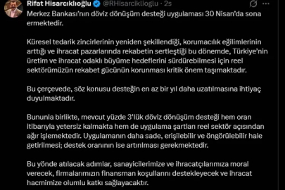 Hisarcıklıoğlu’ndan döviz desteği çağrısı: Uzatılmalı, oranı artırılmalı!