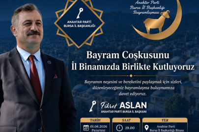 Anahtar Parti Bursa İl Başkanı Fikret Aslan'dan bayram tebriği